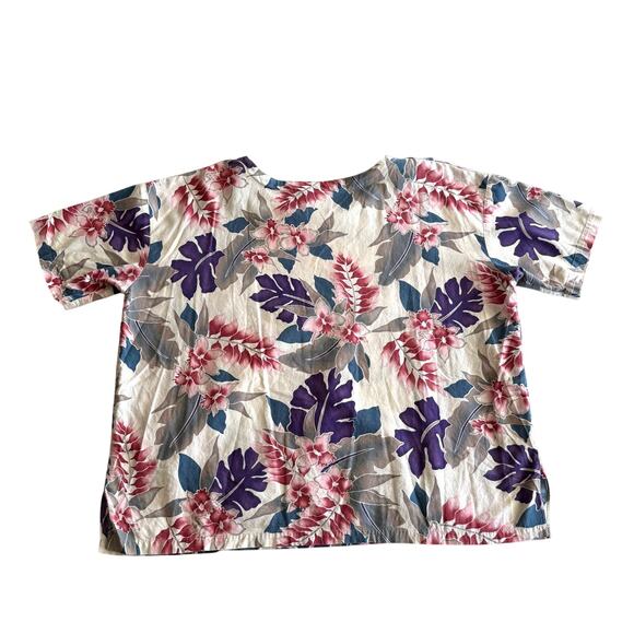 Hilo Hattie Hawaii VTG Cotton Rayon Tropical Hibiscus Top and Shorts Set XL - Picture 11 of 15